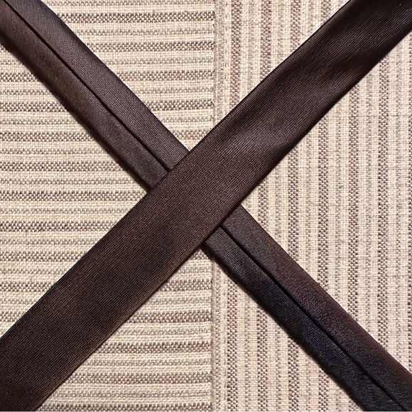 Narrow Skinny Iridescent Brown Neck Tie - Picture 6 of 13